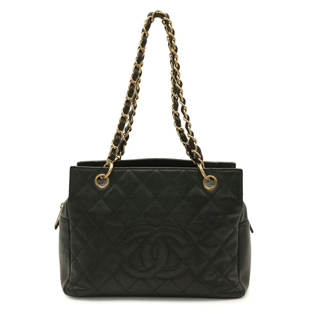 CHANEL Matelassé Petite Timeless Tote PTT Bag Chain Shoulder Caviar Leather B...
